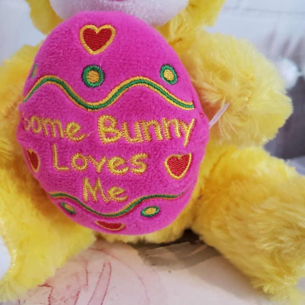 Some Bunny Loves Me Yellow Easter Bunny Plush 10" Stuffed Animal Rabbit - Picture 3 of 10